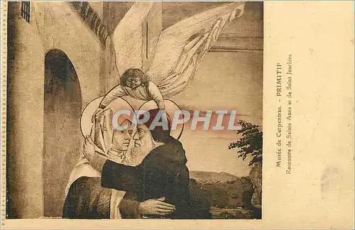 Cartes postales Musee de Carpentras Primitif Rencontre de Sainte Anne et de Saint Joachim