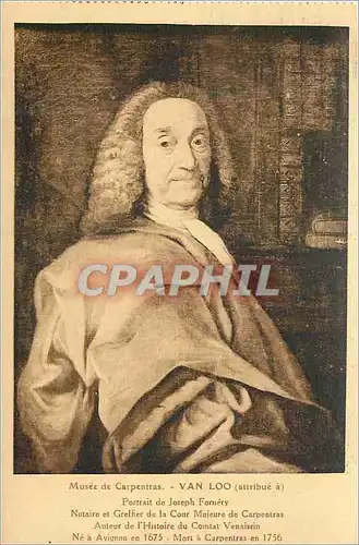 Ansichtskarte AK Musee de Carpentras Van Loo (Attribue a) Portrait de Joseph Fornery