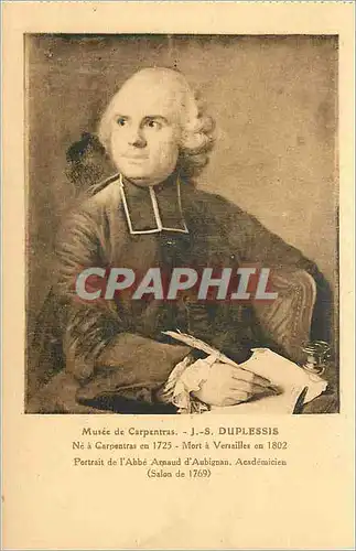 Cartes postales Musee de Carpentras J s Duplessis (1725 1802)