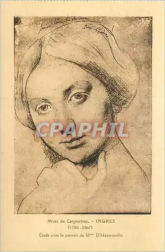 Ansichtskarte AK Musee de carpentras Ingres (1780 1867) Etude pour le Portrait de Mme D'Haussonville