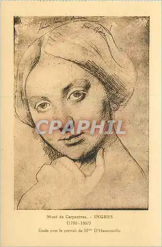 Cartes postales Musee de carpentras Ingres (1780 1867) Etude pour le Portrait de Mme D'Haussonville