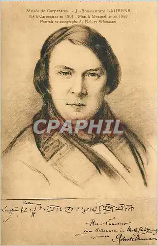 Ansichtskarte AK Musee de carpentras J Bonaventure Laurens (1801 1890) Portrait et Autographe de Robert Schumann
