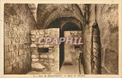 Cartes postales Fort de Douaumont Murs en Chicane Militaria