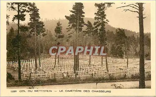 Ansichtskarte AK Col du Wettstein Le Cimetiere des Chasseurs Militaria