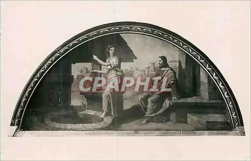 Cartes postales moderne Eglise de Montfarville (Manche) La Samaritaine (Peinture de G Fouace)