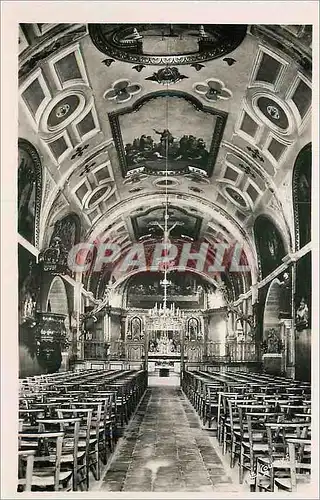 Moderne Karte La Normandie Pittoresque Eglise de Montfarville (Manche) L'Interieur