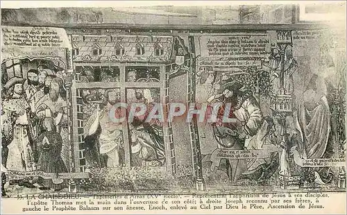Cartes postales La Chaise Dieu Tapisserie d'Arras (XVe Siecle) Representant l'Apparition de Jesus a ses Disciple