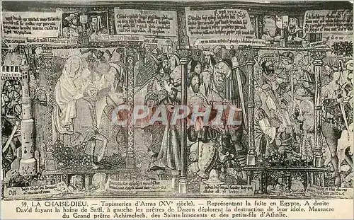 Cartes postales La Chaise Dieu Tapisserie d'Arras (XVe Siecle) Representant La Fuite en Egypte