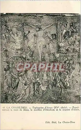 Cartes postales La Chaise Dieu Tapisserie d'Arras (XVe Siecle) Representant La Mort de Jesus