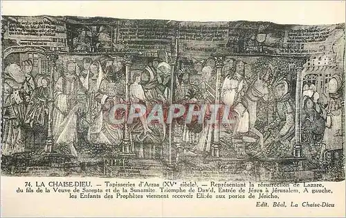 Cartes postales La Chaise Dieu Tapisserie d'Arras (XVe Siecle) Representant la Resurrection de Lazare