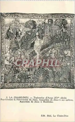 Cartes postales La Chaise Dieu Tapisserie d'Arras (XVe Siecle) Representant La Resurrection de Jesus