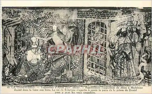 Cartes postales La Chaise Dieu Tapisserie d'Arras (XVe Siecle) Representant L'Apparition de Jesus a Madeleine