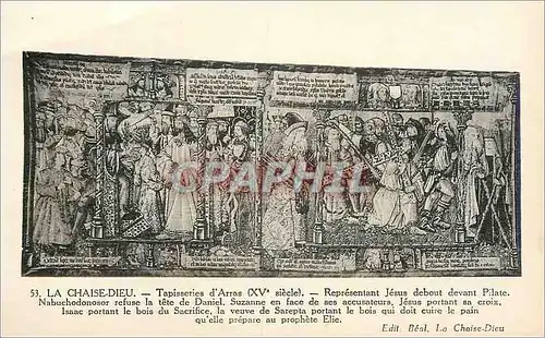 Cartes postales La Chaise Dieu Tapisserie d'Arras (XVe Siecle) Representant Jesus Debout devant Pilate