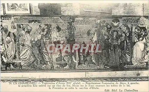 Cartes postales La Chaise Dieu Tapisserie d'Arras (XVe Siecle) Representant L'Ascension de Jesus