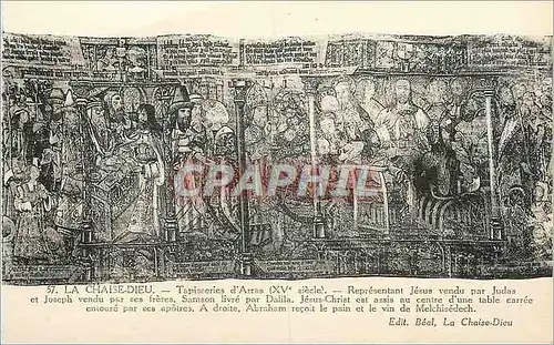 Ansichtskarte AK La Chaise Dieu Tapisserie d'Arras (XVe Siecle) Representant Jesus vendu par Judas et Joseph Vend