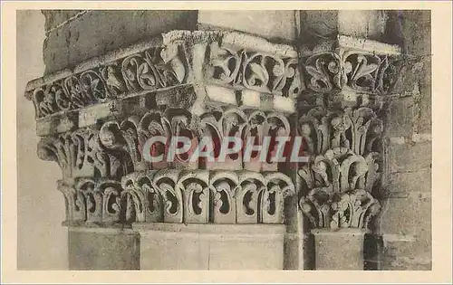 Cartes postales Eglise de Cunault (M et L) Pilier 9 Bas Cote Feuillages Stylisees