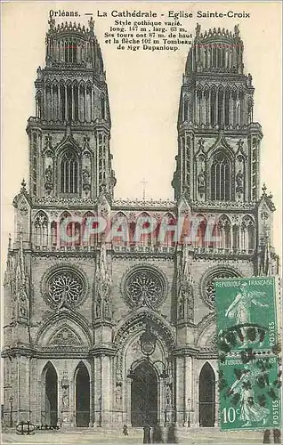 Cartes postales Orleans La Cathedrale Eglise Sainte Croix Style Gothique Varie