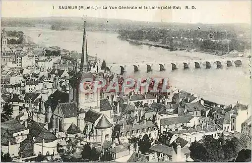 Ansichtskarte AK Saumur (M et L) La Vue Generale et la Loire (Cote Est) R D