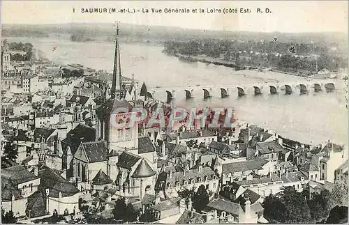 Cartes postales Saumur (M et L) La Vue Generale et la Loire (Cote Est) R D