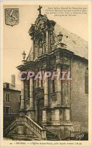 Ansichtskarte AK Nevers L'Eglise Sainte Marie Jolie Facade Rococo (1639)