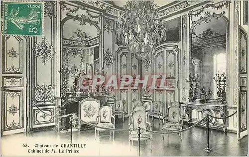 Cartes postales Chateau de Chantilly Cabinet de M Le Prince