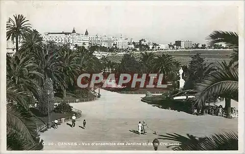 Cartes postales moderne Cannes Vue d'Ensemble des Jardins et de la Croisette