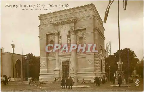 Cartes postales Exposition des Arts Decoratifs Pavillon de l'Italie Paris