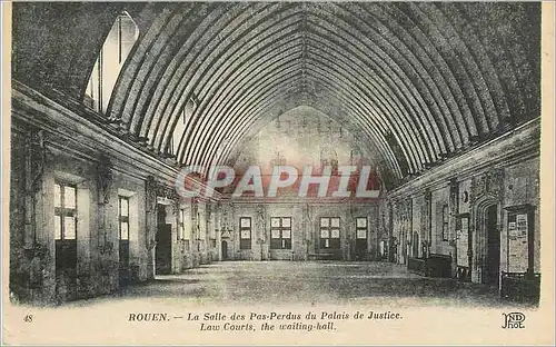 Cartes postales Rouen La Salle des Pas Perdus du Palais de Justice