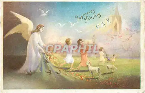 Cartes postales Joyeuses P�ques Ange