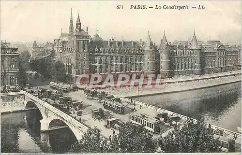 Cartes postales Paris La Conciergerie LL Tramway