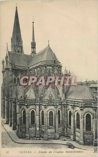 Cartes postales Nantes Abside de l'Eglise Saint Nicolas