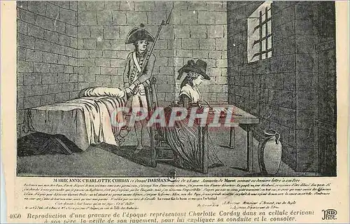 Cartes postales Marie Anne Charlotte Corday