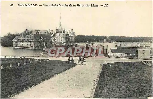 Ansichtskarte AK Chantilly Vue Generale Prise de la Route des Lions