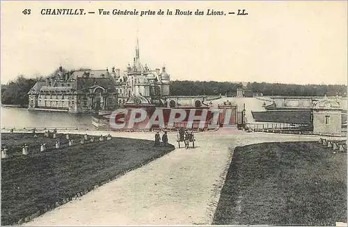 Cartes postales Chantilly Vue Generale Prise de la Route des Lions