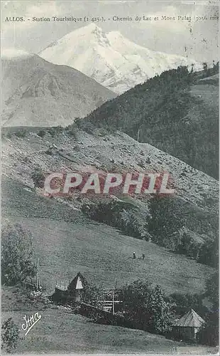 Cartes postales Allos Station Touristique (1425) Chemin du Lac et Mont Polat 3056 m