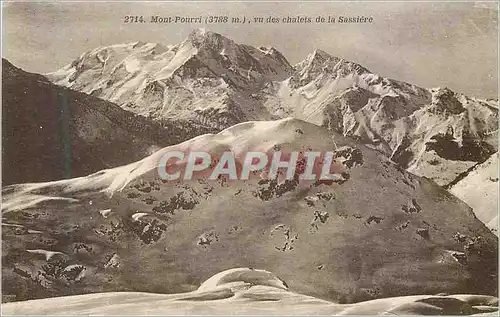 Ansichtskarte AK Mont Pourri (3788 m) Vu des Chalets de la Sassiere