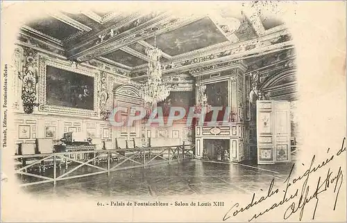 Ansichtskarte AK Palais de Fontainebleau Salon de Louis XIII (carte 1900)