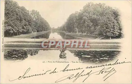 Cartes postales Parc de Fontainebleau Vue du Canal (carte 1900)