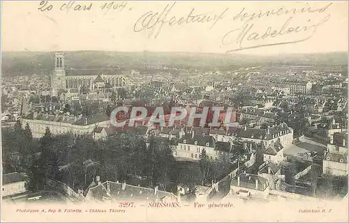 Cartes postales Soissons Vue Generale Chateau Thierry