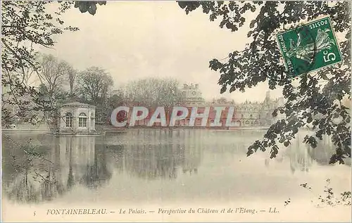 Ansichtskarte AK Fontainebleau Le Palais Perspective du Chateau et l'Etang