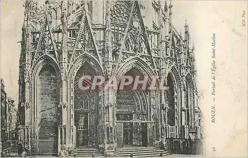 Ansichtskarte AK Rouen Portail de l'Eglise Saint Maclou