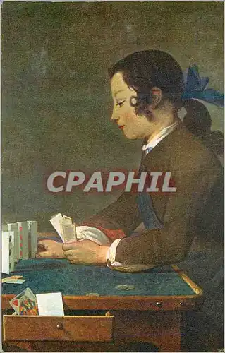 Cartes postales J B Chardin (1699 1799) Enfant Jouant aux Cartes Florence Galerie des Offices