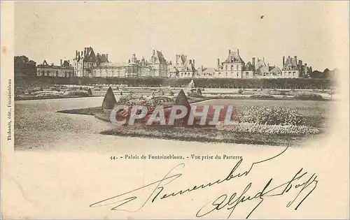 Ansichtskarte AK Palais de Fontainebleau Vue Prise du Parterre (carte 1900)