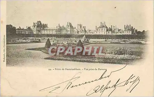 Cartes postales Palais de Fontainebleau Vue Prise du Parterre (carte 1900)