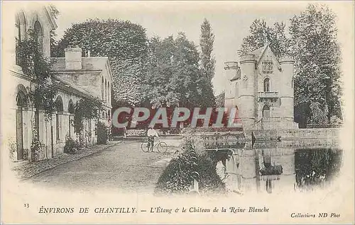 Cartes postales Environs de Chantilly L'Etang Le Chateau de la Reine Blanche (carte 1900)