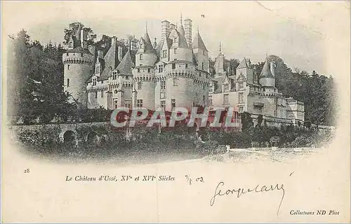 Cartes postales Chateau d'Usse XVe et XVIe Siecles (carte 1900)