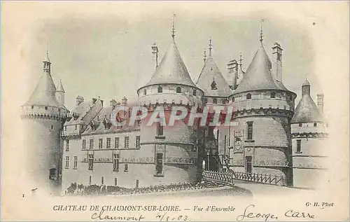 Cartes postales Chateau de Chaumont sur Loire Vue D'Ensemble (carte 1900)