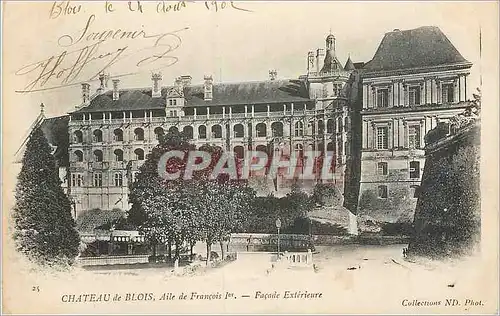 Cartes postales Chateau de Blois Aile de Francois 1er Facade Exterieure (carte 1900)