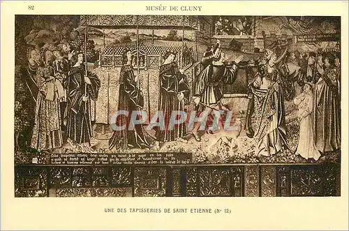 Cartes postales Musee de Cluny Une des Tapisserie de Saint Etienne