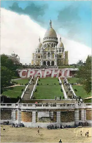 Moderne Karte Paris et Ses Merveilles Basilique du Sacre Coeur